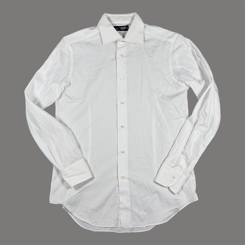 Kamakura Makers Shirt Men's  15/33.5 White Button Up Dress Shirt Japan Supima